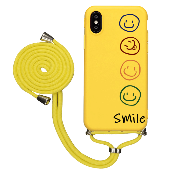 iPhone X İpli Lansman Kılıf - Smile