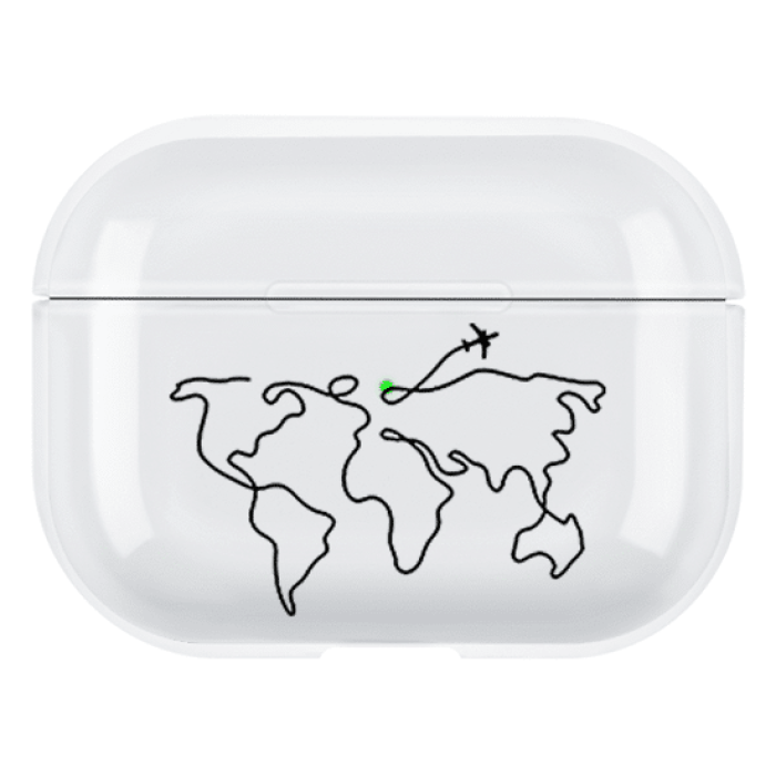 Airpods Pro Şeffaf Kılıf - Aircraft Map