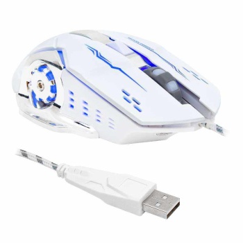 HELLO HL-4725 KABLOLU 3600 DPI 6 TUŞ FONKSİYONLU BEYAZ GAMING MOUSE