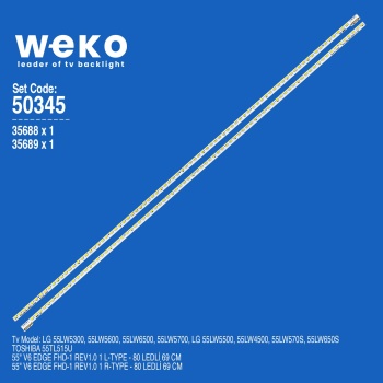 WKSET-5345 35688X1 35689X1 55 V6 EDGE FHD-1 REV1.0 2 ADET LED BAR (80LED)