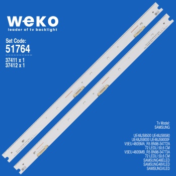 WKSET-6764 37411X1 37412X1 V5EU-480SMA/B  2 ADET LED BAR (72LED)