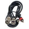 POWERMASTER PM-17973 2 XLR DİŞİ 2 RCA ERKEK 3 METRE KABLO