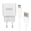 WEKO WK-21436 M7 2.1 AMPER ŞARJ BAŞLIK ADAPTÖRÜ + MICRO USB KABLO (NO:3)