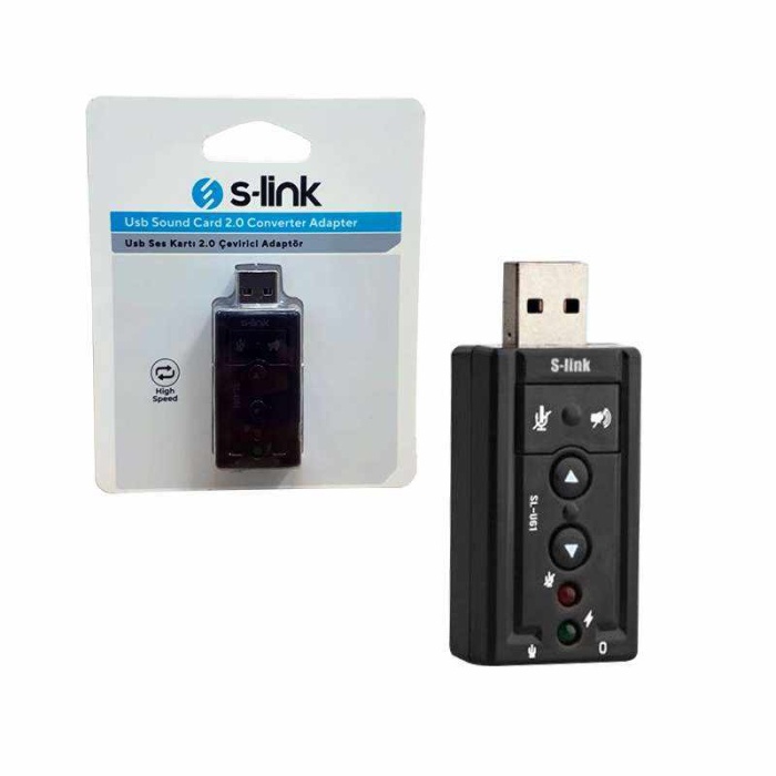 S-LINK SL-U61 USB SES KARTI 2.0 ÇEVİRİCİ ADAPTÖR