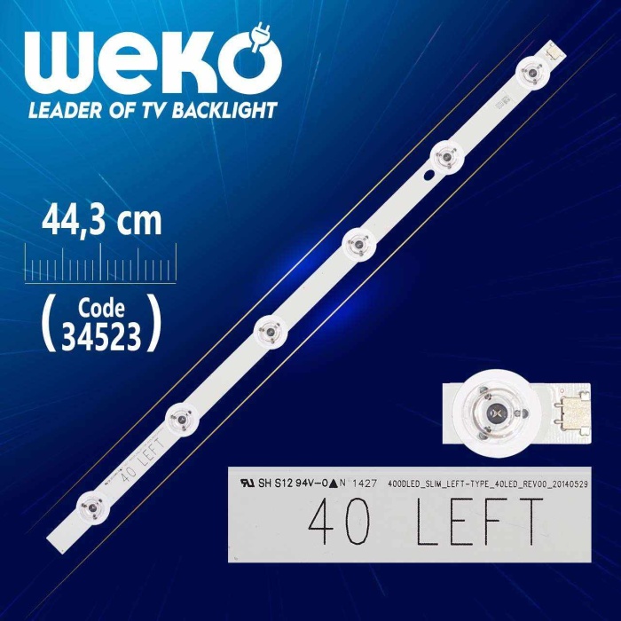 400DLED_SLIM_LEFT-TYPE_40LED_REV00 - 44.3 CM 6 LEDLİ (WK-619)