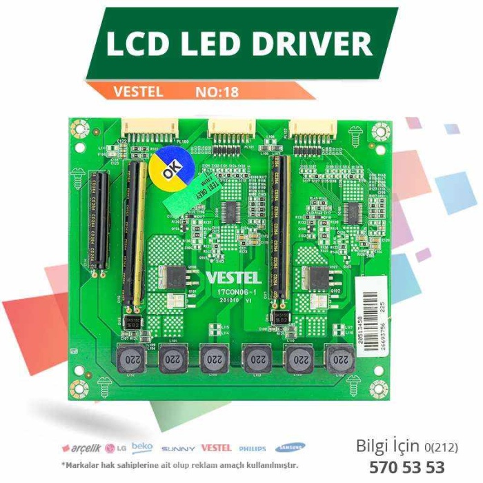 LCD LED DRIVER VESTEL (17CON06-1,20513458) (NO:18)