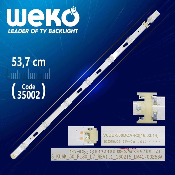 V6DU-500DCA-R2 - S_KU6K_50_FL30_L7_REV1.1_160215 - LEFT - 53.5 CM 7 LEDLİ (WK-791)