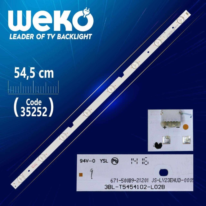 3BL-T5454102-L02B - 671-500B9-21201 JS-LY23EHUD-0005 - 54.5 CM 8 LEDLİ - (WK-909)