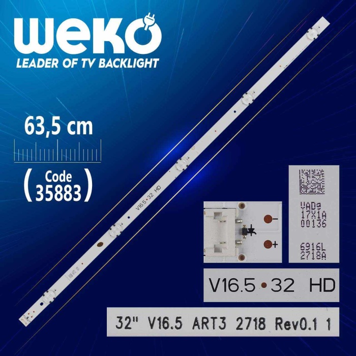 32 V16.5 ART3 2718 REV0.1 1 - 5 LEDLİ 63.5 CM - (WK-1345)