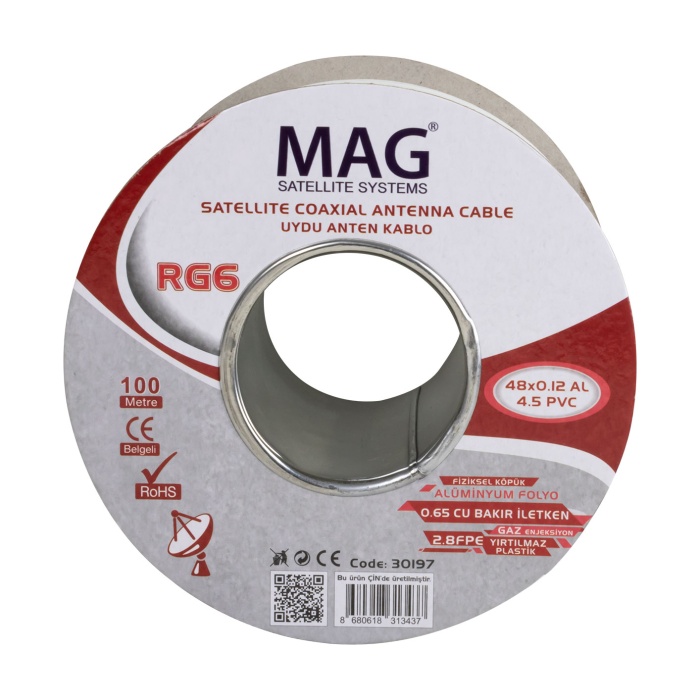 MAG RG59 FA MİNİ 48 TEL ANTEN KABLOSU (100 METRE)