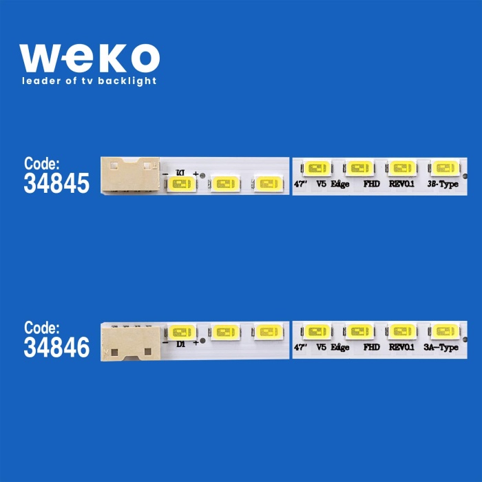 WKSET-5058 34845X2 34846X2 47 V5 EDGE FHD REV 0.1 4 ADET LED BAR (66LED)