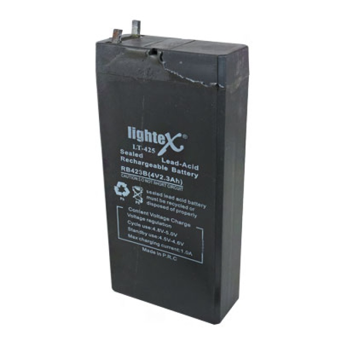 LIGHTEX LT-425 4 VOLT - 2.5 AMPER AKÜ (100 X 50 X 20 MM)