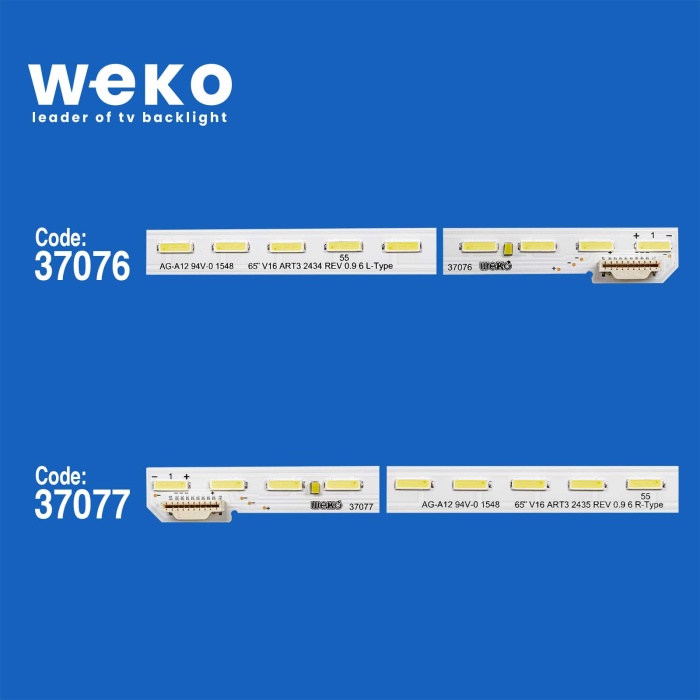 WKSET-6342 37076X1 37077X1 65 V16 ART3 2435/4 REV 0,9 6 L/R-TYPE 2 ADET LED BAR (66LED)