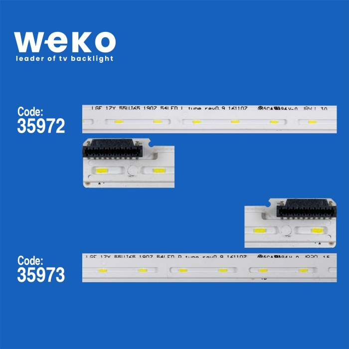 WKSET-6177 35972X1 35973X1 LGE 17Y 55UJ65 1907 54LED L/R 2 ADET LED BAR (54LED)