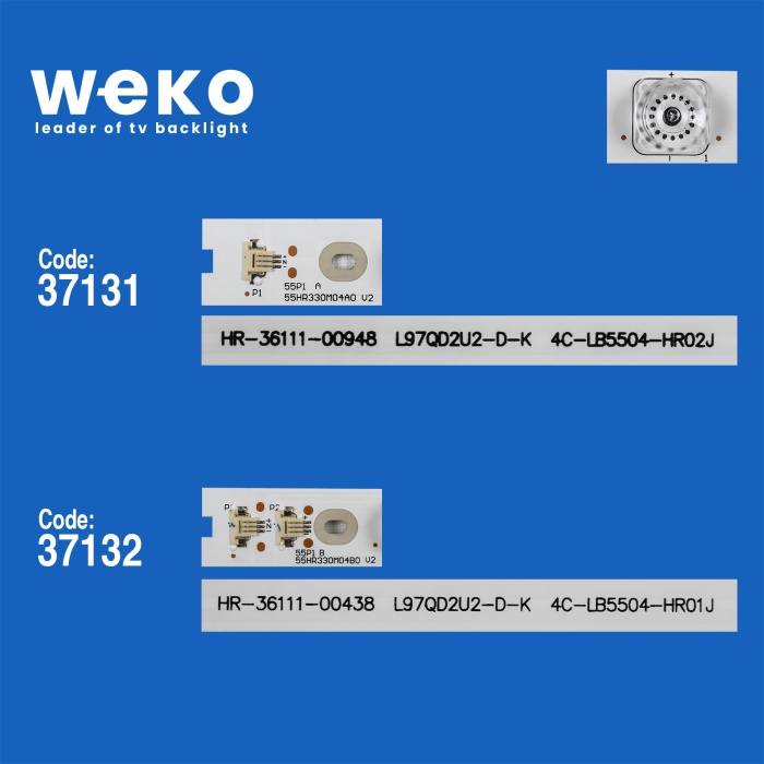 WKSET-6404 37131X8 37132X1 55P1 A/B 55HR330M04A0 V2 9 ADET LED BAR