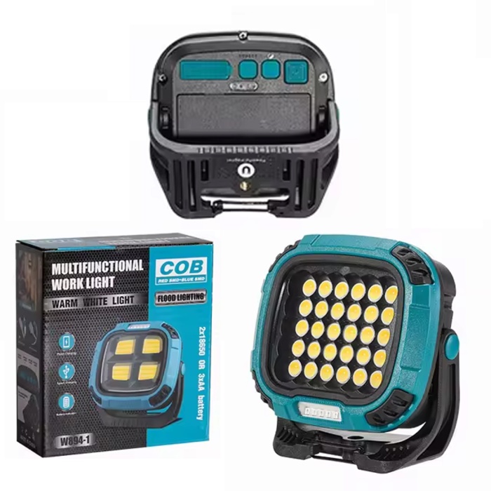 POWERMASTER MX-W893 4000K - 7000K - KIRMIZI 30 COB LEDLİ ÇOK FONKSİYONLU ÇALIŞMA LAMBASI (POWERBANK)