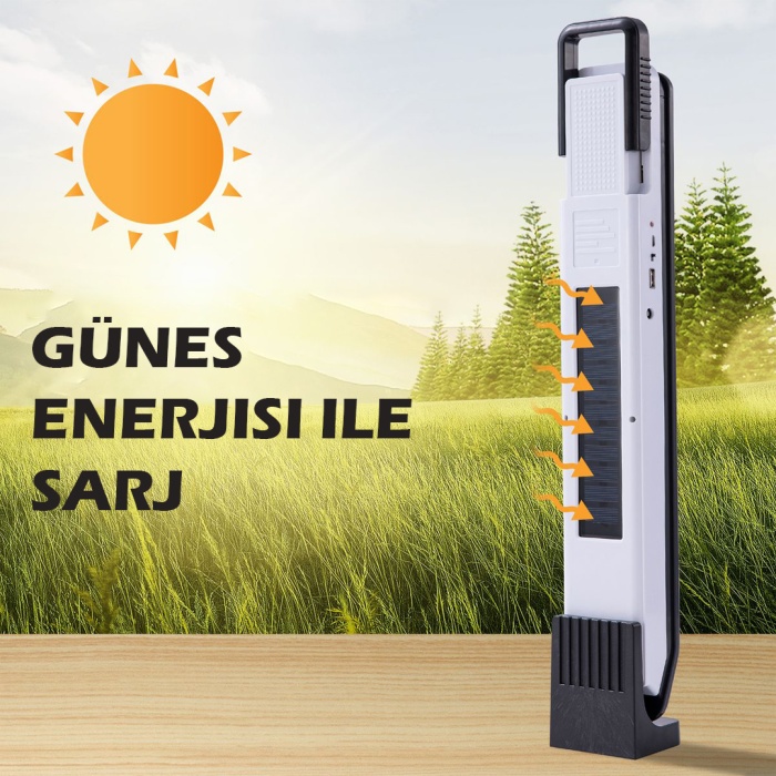 POWERMASTER T2 58 LEDLİ SOLAR VE POWERBANK ÖZELLİKLİ IŞILDAK