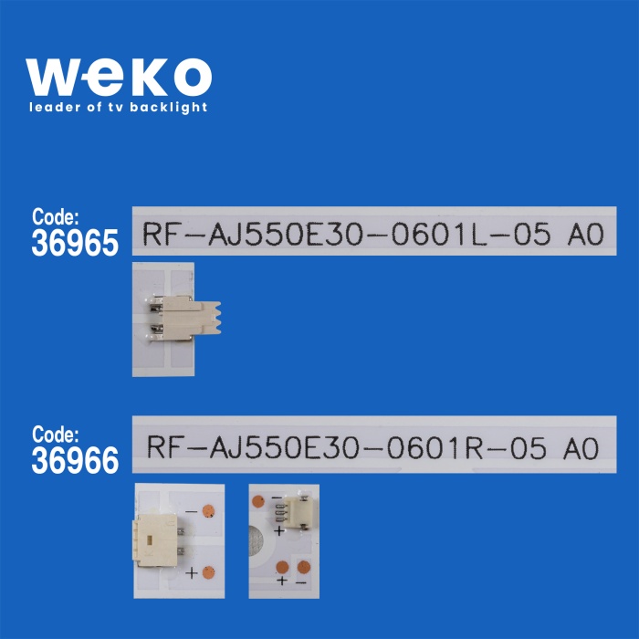 WKSET-6264 36965X6 36966X6 RF-AJ550E30-0601L/R 12 ADET LED BAR