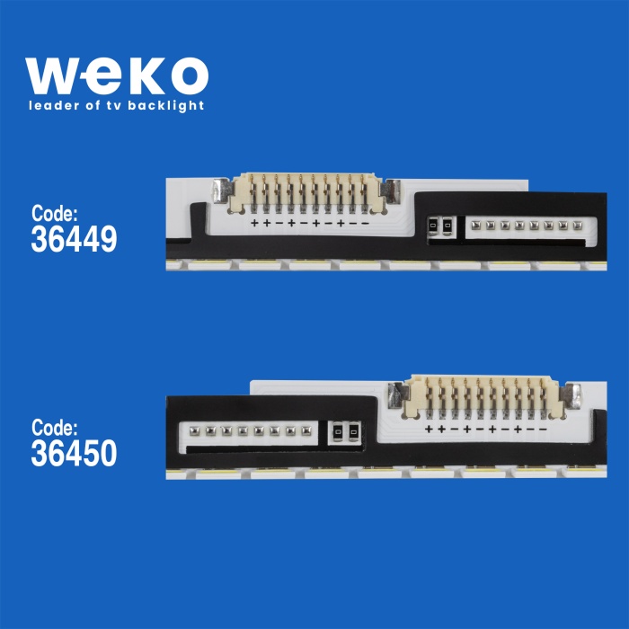 WKSET-6510 36449X1 36450X1 55SNB 3D-7032LED-MCPCB-L V1LE-550SMA-R3 2 ADET LED BAR (80LED)