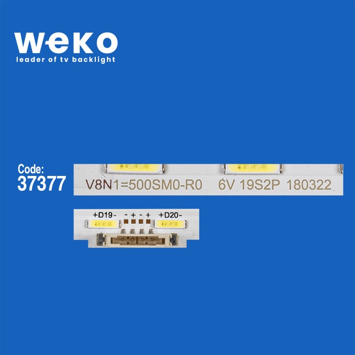 WKSET-6720 37377X2 EPISTAR 50 NEW EDGE-38EA-180223-7020-ANODE  2 ADET LED BAR (38LED)