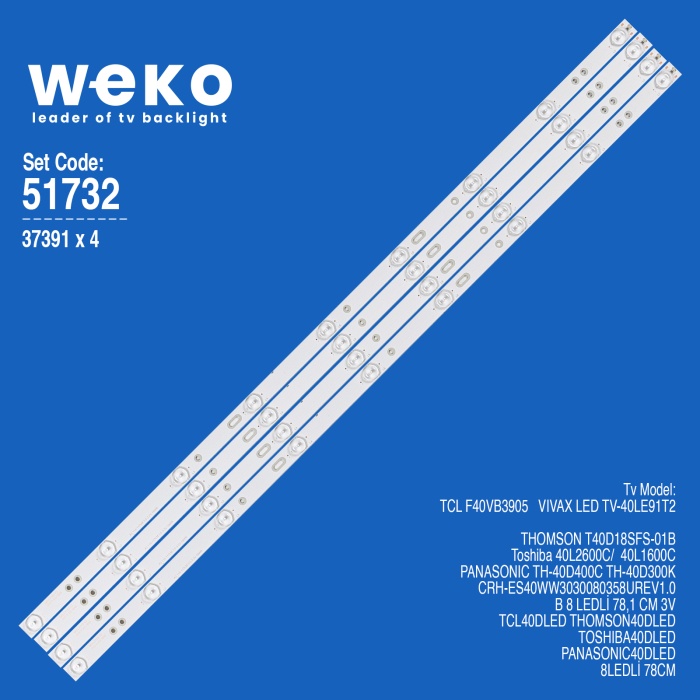 WKSET-6732 37391X4 MS-L1143 V3 A3 4 ADET LED BAR