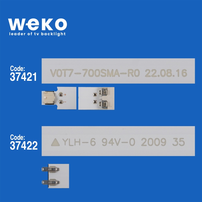 WKSET-6772 37421X5 37422X5 V0T7-700SMA/MB 10 ADET LED BAR