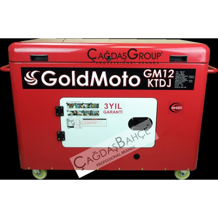 GoldMoto GM12KTDJ Dizel Marşlı Kabinli Jeneratör 12 KW Trifaze