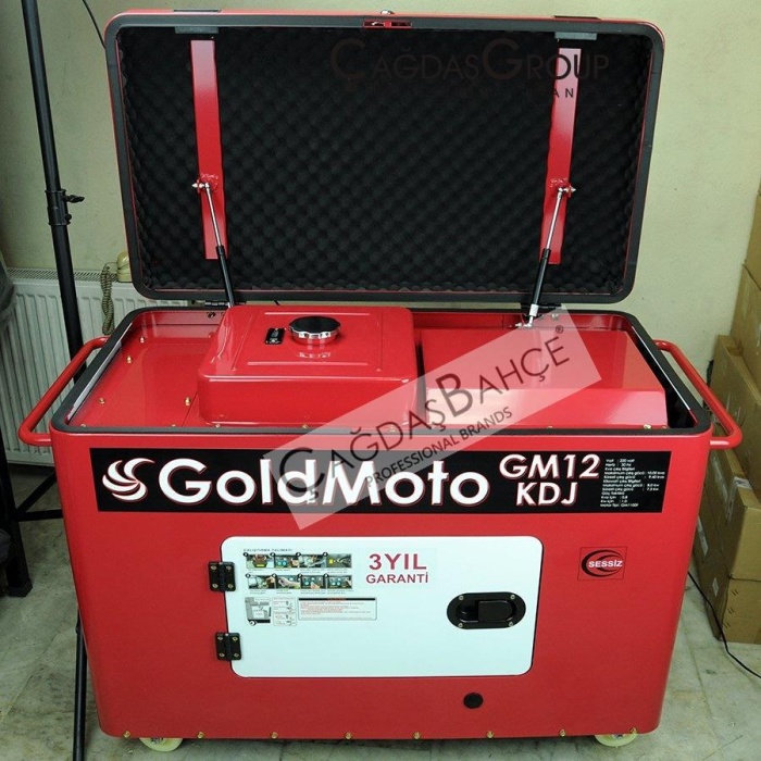 GoldMoto GM12KTDJ Dizel Marşlı Kabinli Jeneratör 12 KW Trifaze