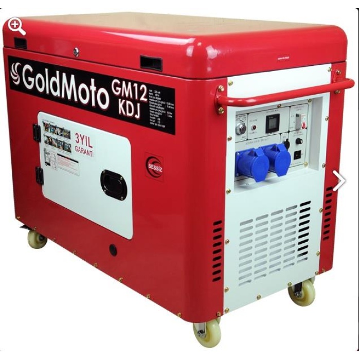 GoldMoto GM12KDJ Dizel Jeneratör 10kWA Monofaze Marşlı Kabinli