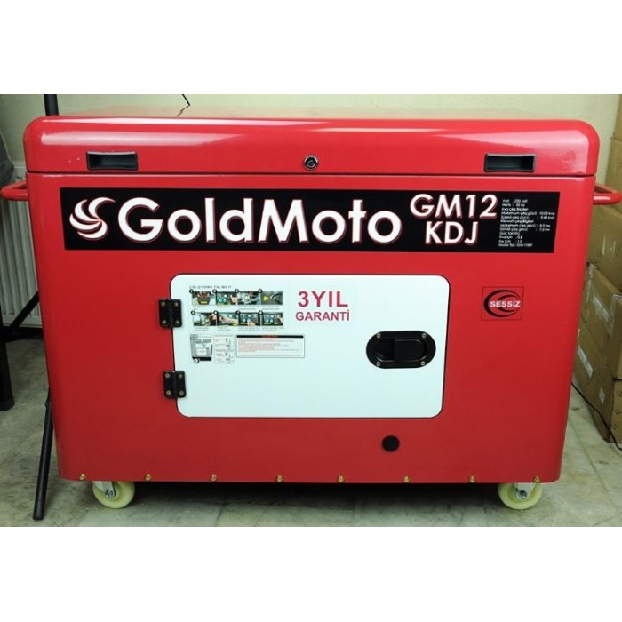 GoldMoto GM12KDJ Dizel Jeneratör 10kWA Monofaze Marşlı Kabinli