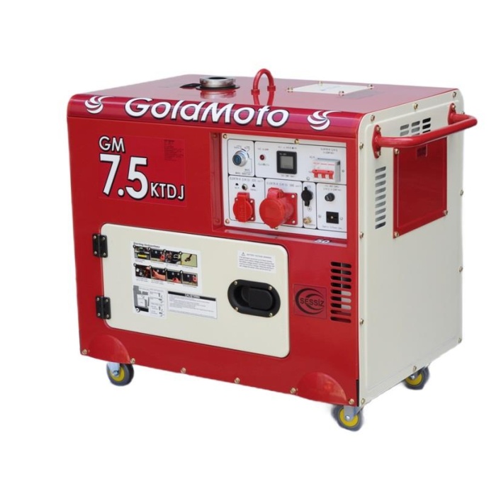 GoldMoto GM7.5KTDJ Dizel Marşlı Kabinli Jeneratör 7.5 KW Trifaze