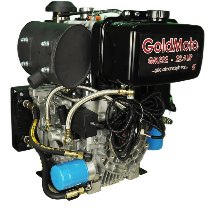 GoldMoto  GM292F-J1 Dizel Motor 22.4 Hp Marşlı Krank Mili Kamalı