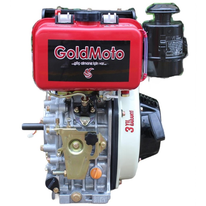 GoldMoto GM178FE-C Dizel Motor 7 Hp Marşlı Krank Mili Kamalı