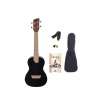 PICKAPICK PICK-24BK CONCERT UKULELE SİYAH SET (KILIF-ASKI-METHOD-PENA HEDİYELİ)