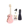 PICKAPICK PICK-24PI CONCERT UKULELE PEMBE SET (KILIF-ASKI-METHOD-PENA HEDİYELİ)