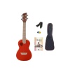 PICKAPICK PICK-24RD CONCERT UKULELE - KIRMIZI SET (KILIF-ASKI-METHOD-PENA HEDİYELİ)