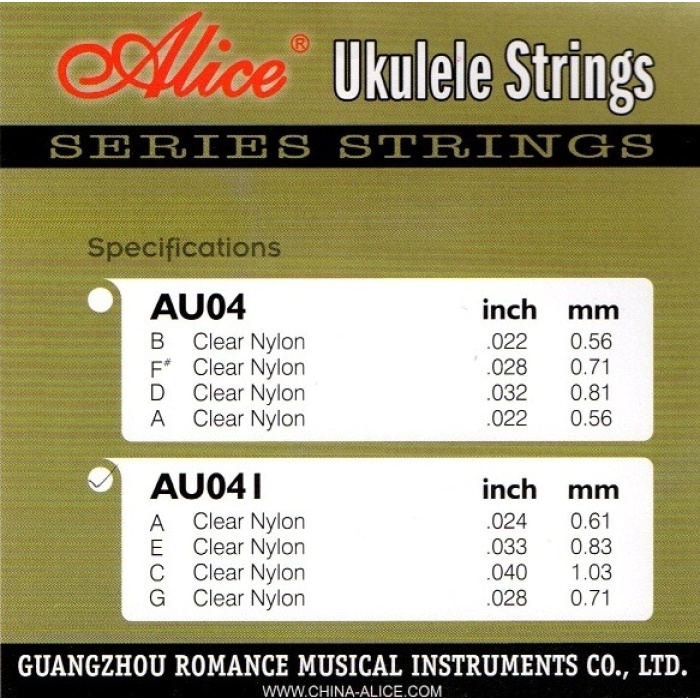 Alice AU041 Ukulele Takım Tel (Orijinal Üründür)