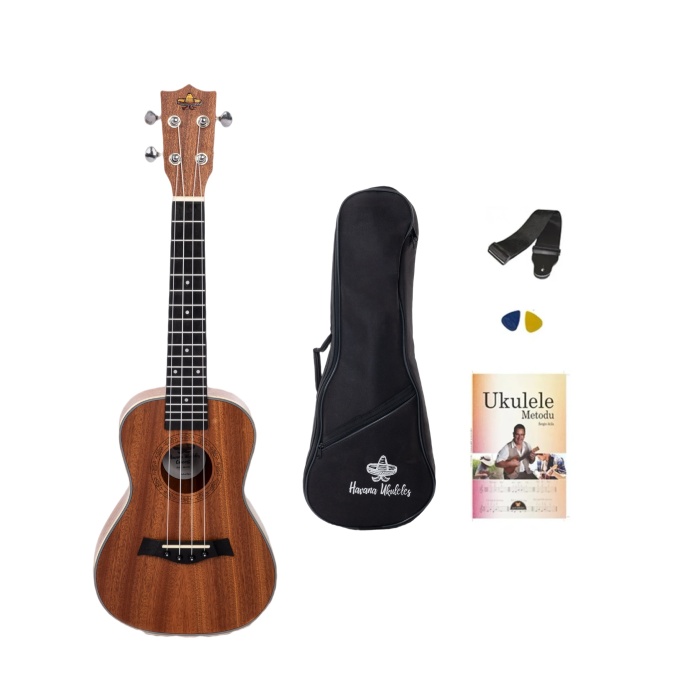 HAVANA HKC-TX24 CONCERT UKULELE SET (SOFTCASE-ASKI-METHOD-PENA HEDİYELİ)