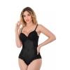 Motifli Kaplı Transparan Dantel Kadın Bodysuit