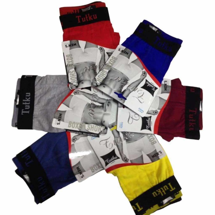 6LI Paket Tutku Likralı Spor Renkli Boxer