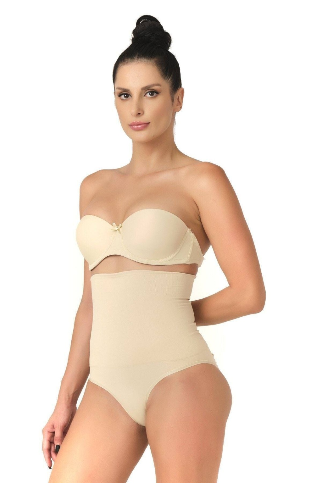 Seamless Agraflı Slip Korse - Ten