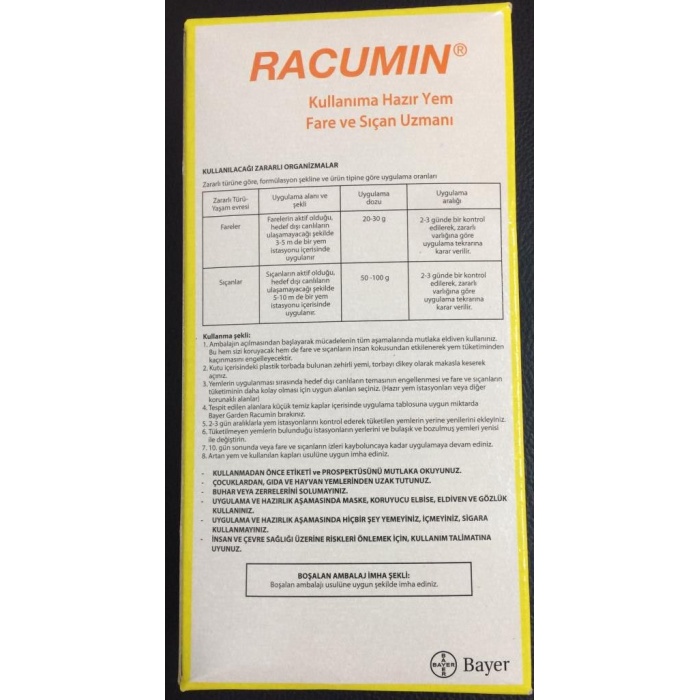 Bayer Racumin Fare Zehiri 250 gr Kullanıma Hazır Yem Fare ve Sıçan Uzmanı