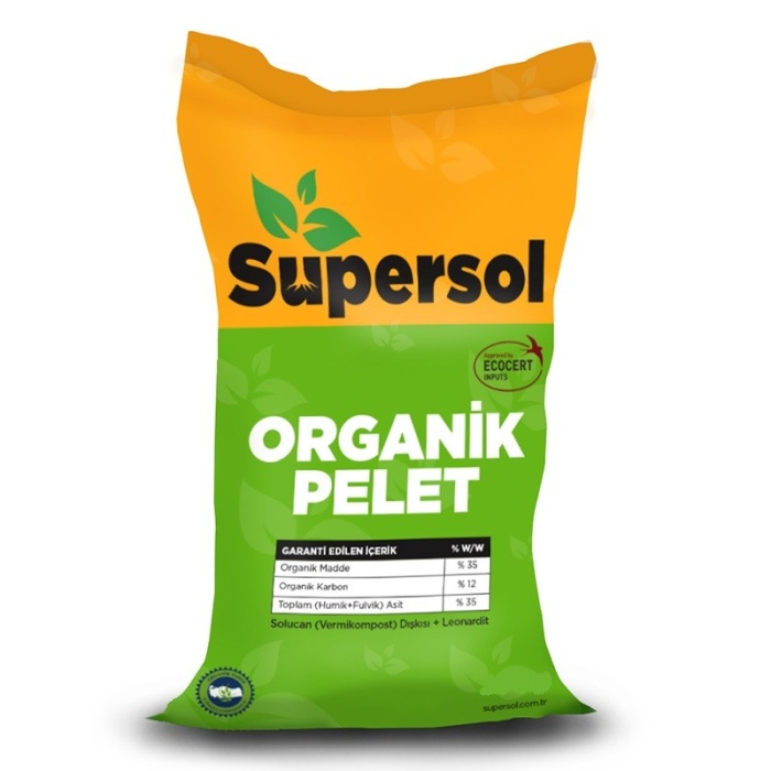 10 kg Supersol Organik Pelet Solucan Gübresi ve Leonardit