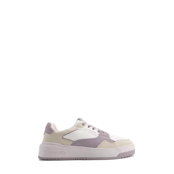 Us Polo TIANA 4PR 101887254 Beyaz-Lila Kadın Günlük Sneakers