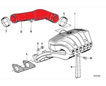 BMW E30 M21 Manifold Hortumu 11612240871