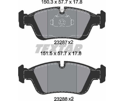 BMW E36 E46 E85 Z3 Ön Fren Balatası 2328701