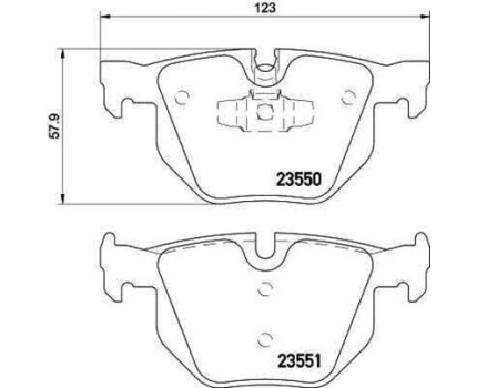 BMW E84 E90 E91 E92 E93 03/2007 Öncesi Arka Fren Balatası 2355001