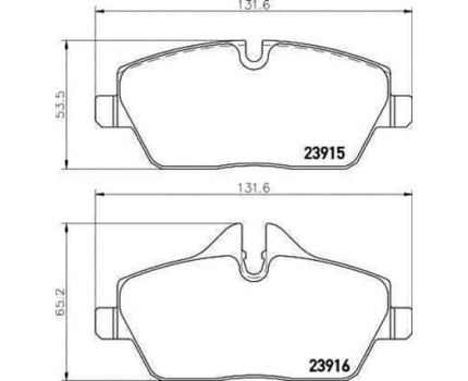 BMW MINI E81 E82 E87 E88 R56 R57 R58 R59 R60 R61 F54 F55 F56 F57 Ön Fren Balatası 2391503