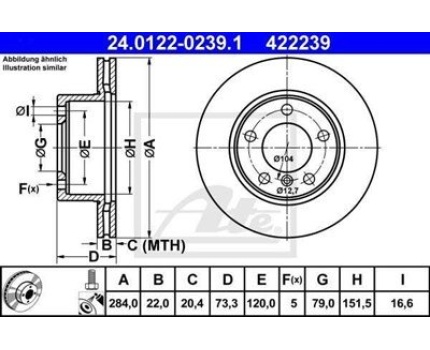 BMW E81 E87 F20 F21 F22 F23 Ön Fren Diski Takım 24012202391