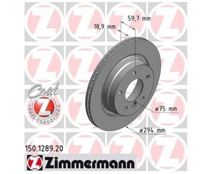 BMW E36 E46 09/2001 Sonrası Arka Fren Diski Havalı Takım 150128920